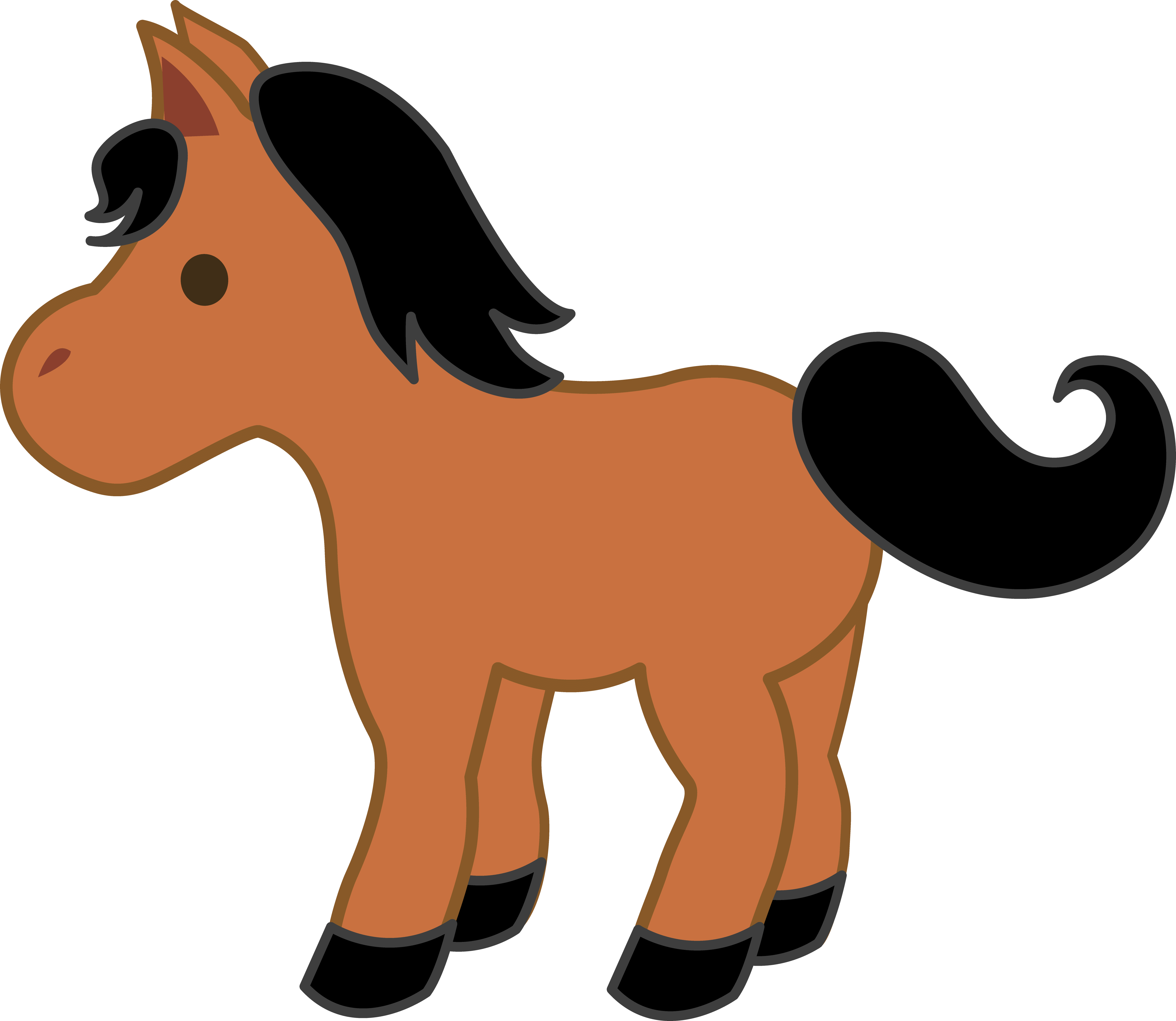Foal Clipart - Cute Horse Clipart - Png Download (5024x4362), Png Download
