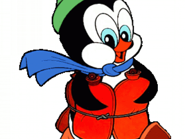 Penguin Clipart Chilly - Old Penguin Cartoon Character - Png Download (640x480), Png Download