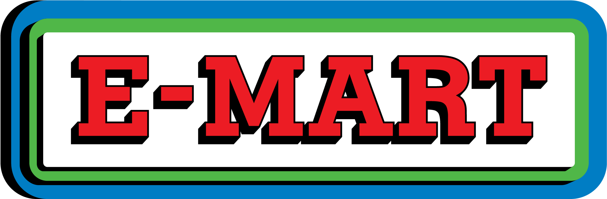 E Mart - E - Mart Clipart (2334x1084), Png Download