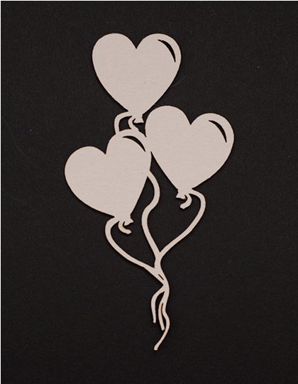 Chipboard -hearts Balloons - Balloon Clipart (800x800), Png Download