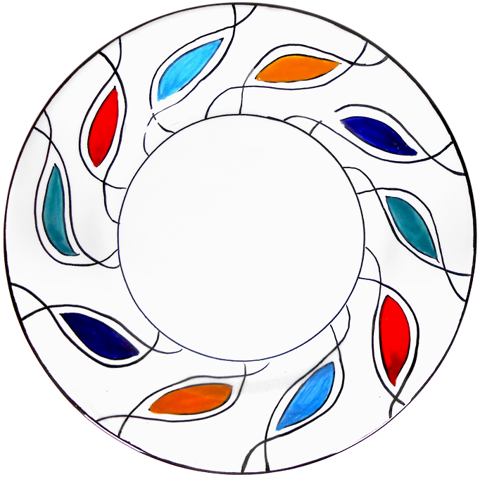 Arlecchino White Salad Plate - Circle Clipart (756x732), Png Download