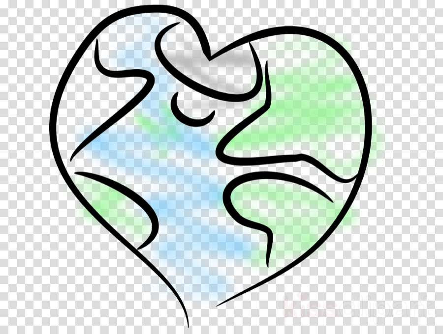 Download Geography Heart Clipart Earth Clip Art - Yin Yang Symbol - Png Download (900x680), Png Download