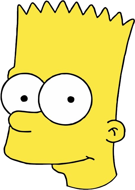 Bart Simpson Head Png Clipart (500x700), Png Download