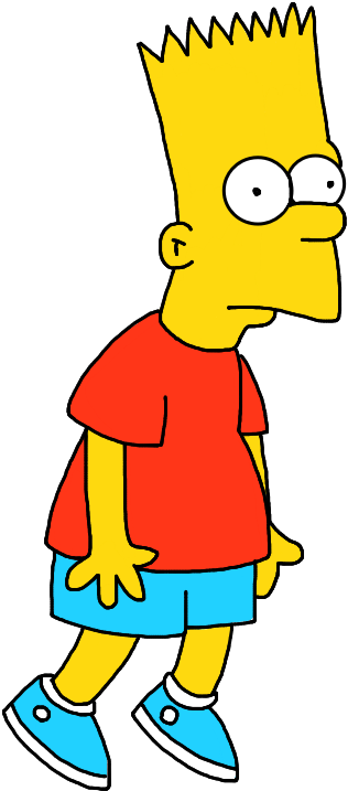 1987 Bart Simpson - The Simpsons Clipart (1024x768), Png Download