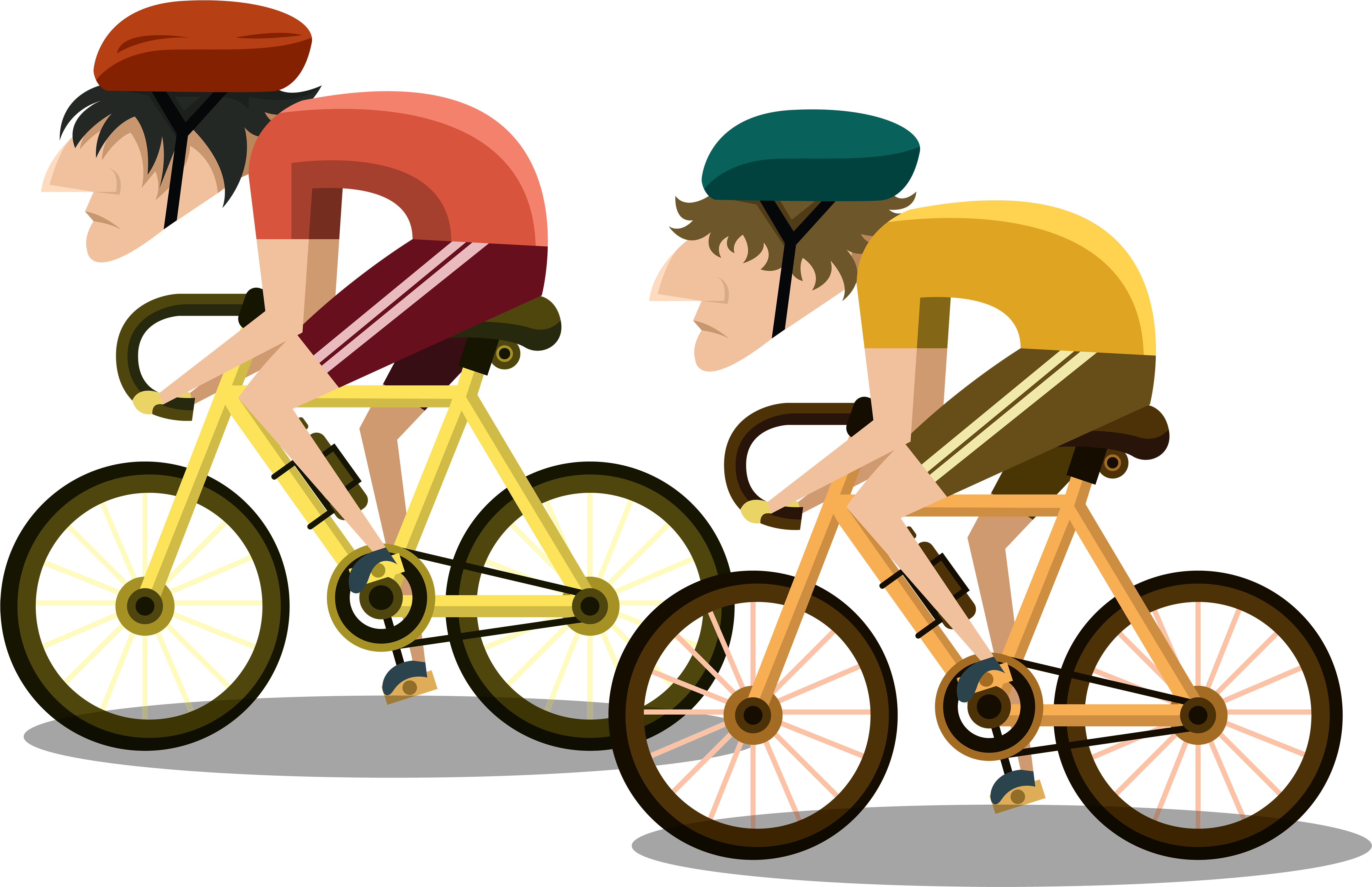 Bicycle Wheel Cycling Road Clipart (6000x3900), Png Download