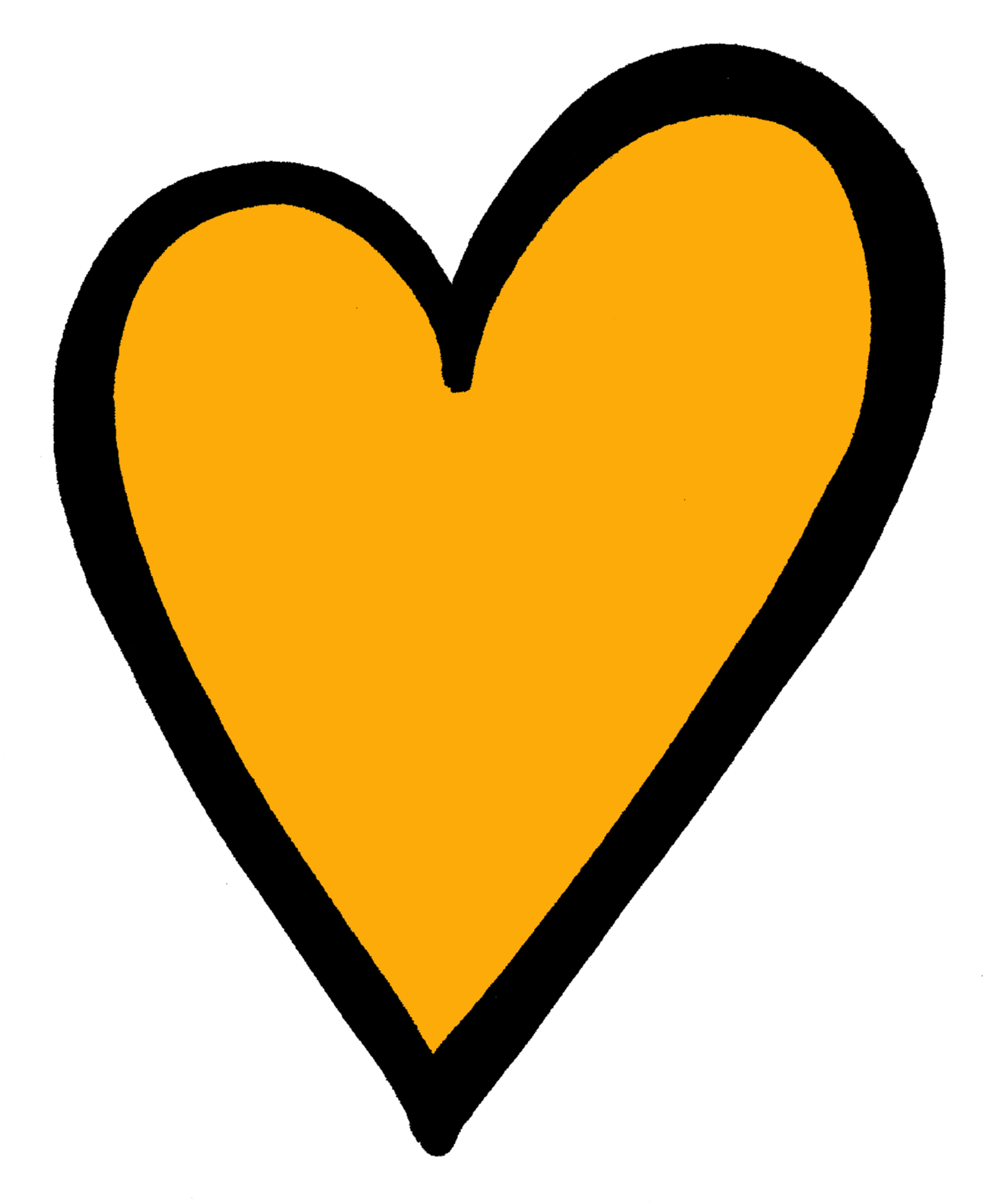 Color Pictures, Clip Art, Hearts, Yellow, Everything, - Drawing - Png Download (1304x1651), Png Download