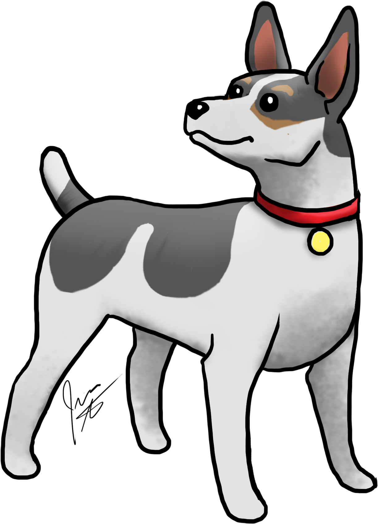 Rat Terrier Find Products Featuring This Little Guy - Rat Terrier Clipart (1223x1696), Png Download