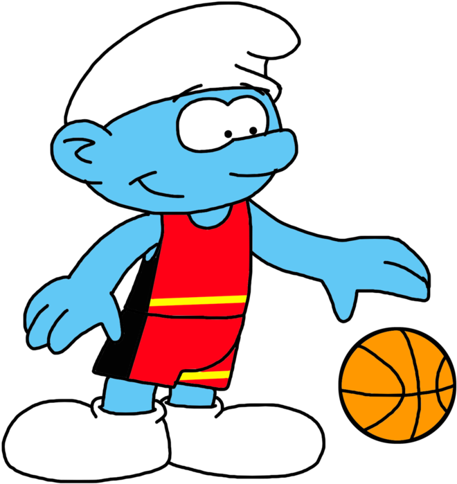 Smurf Playing Basketball At 2016 Olympic Games By Marcospower1996 - The Smurfs Clipart (894x894), Png Download