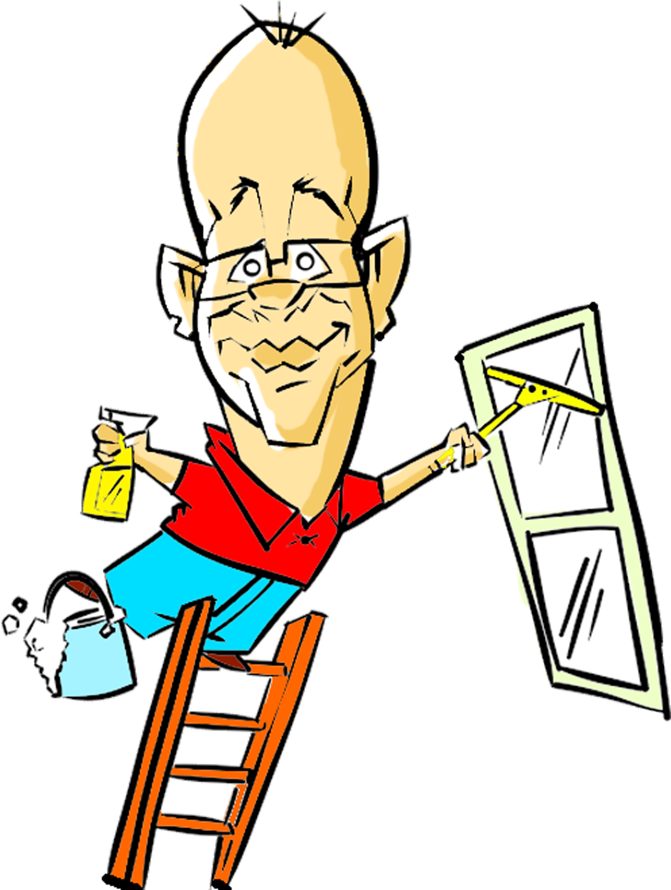 Ritchie The Window Cleaner Www Clipart (1617x1891), Png Download