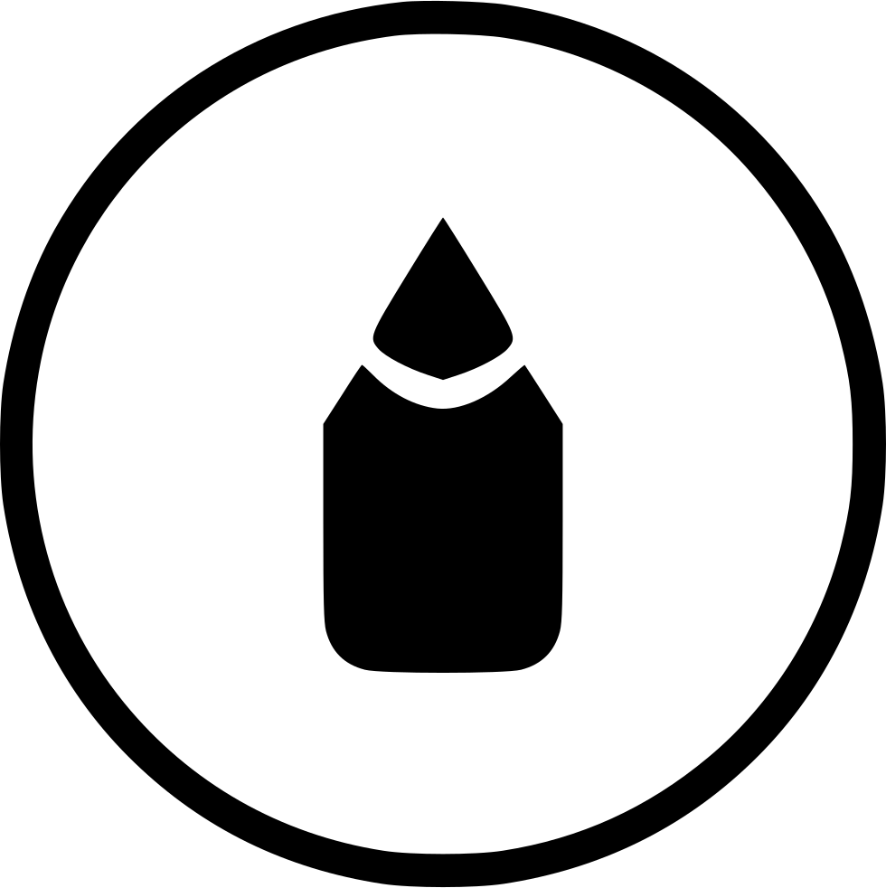 Pen Pencil Draw Instrument Write Tool Comments - Icon Clipart (980x982), Png Download