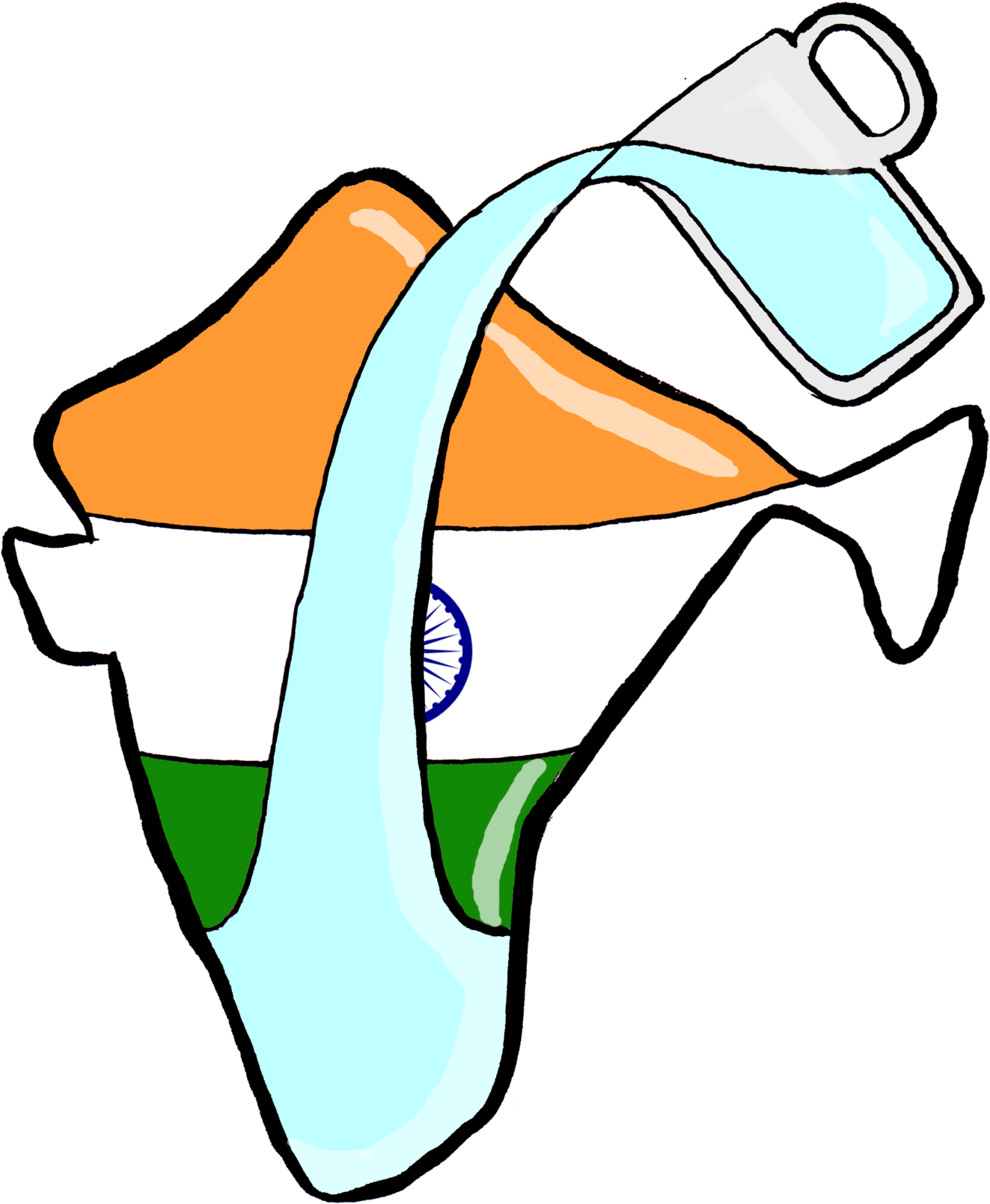 Aug 18 Fighting For Water Conservation In India Clipart (2500x2117), Png Download