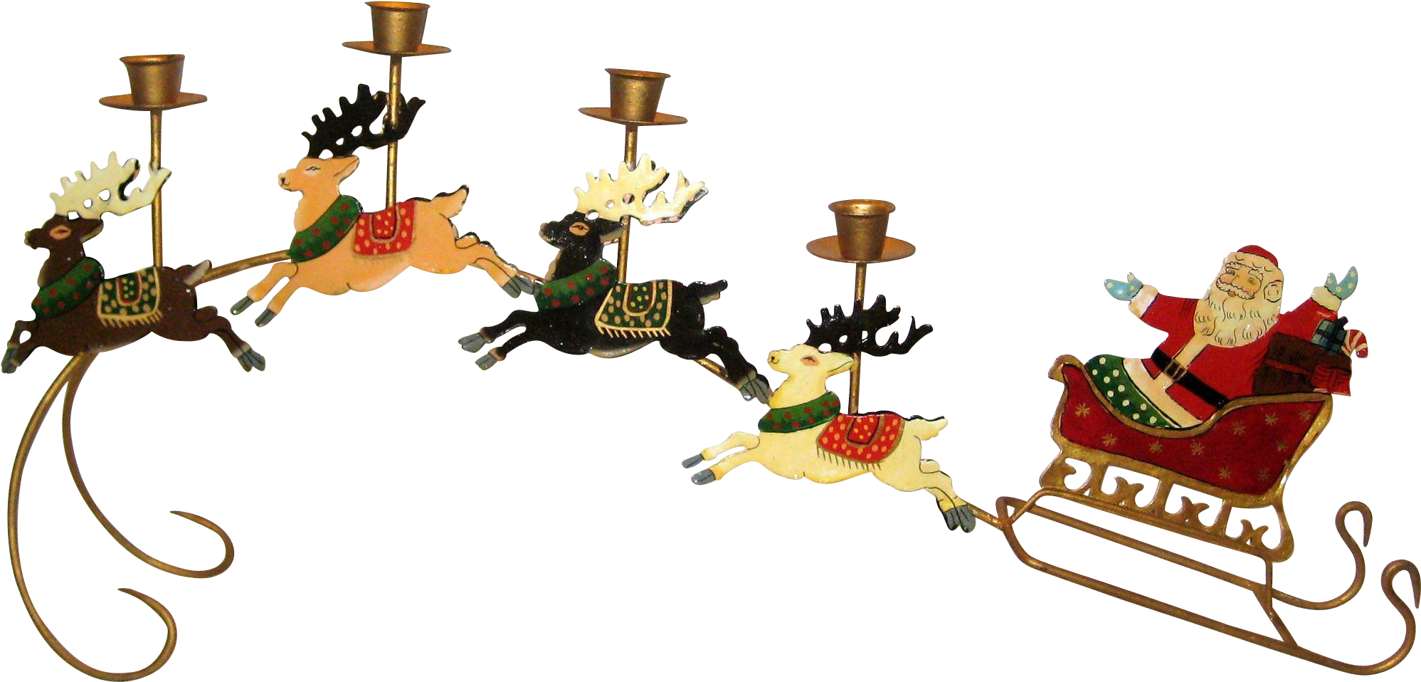 Transparent Santa Sleigh And Reindeer - Santa Claus Clipart (1996x1996), Png Download