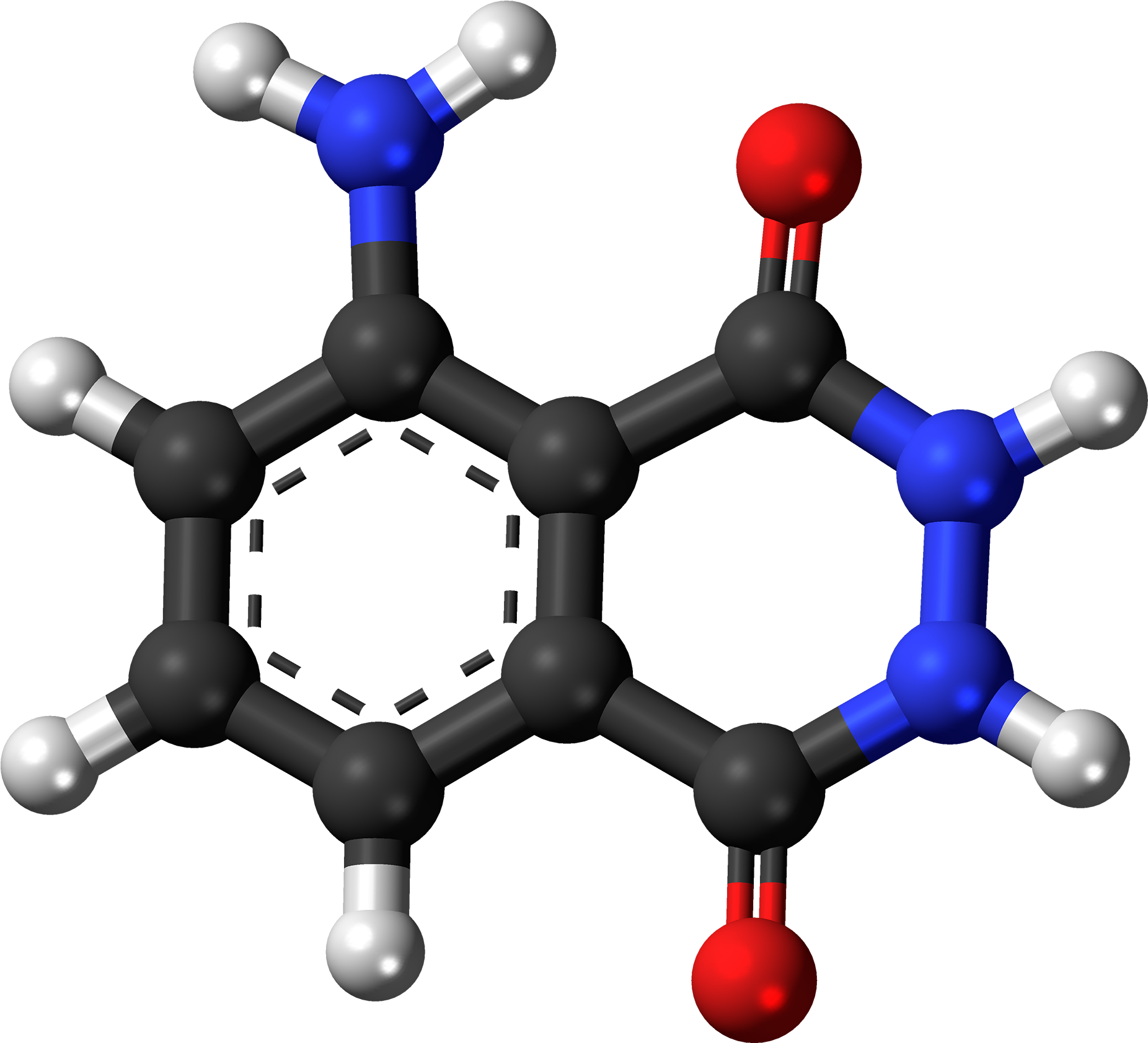 18, 7 January 2015 - Luminol Molecule Clipart (2000x1832), Png Download