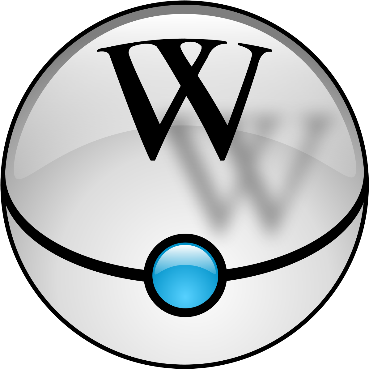 File Wikiball Crystal Wikimedia Commons Filewikiball - Pokeball Transparent Ball Clipart (768x768), Png Download