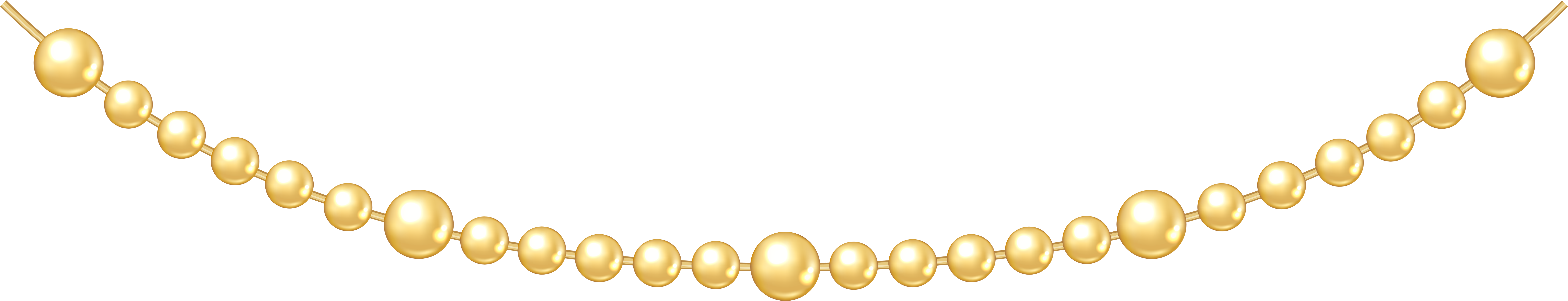 Necklace Clipart (8000x1639), Png Download
