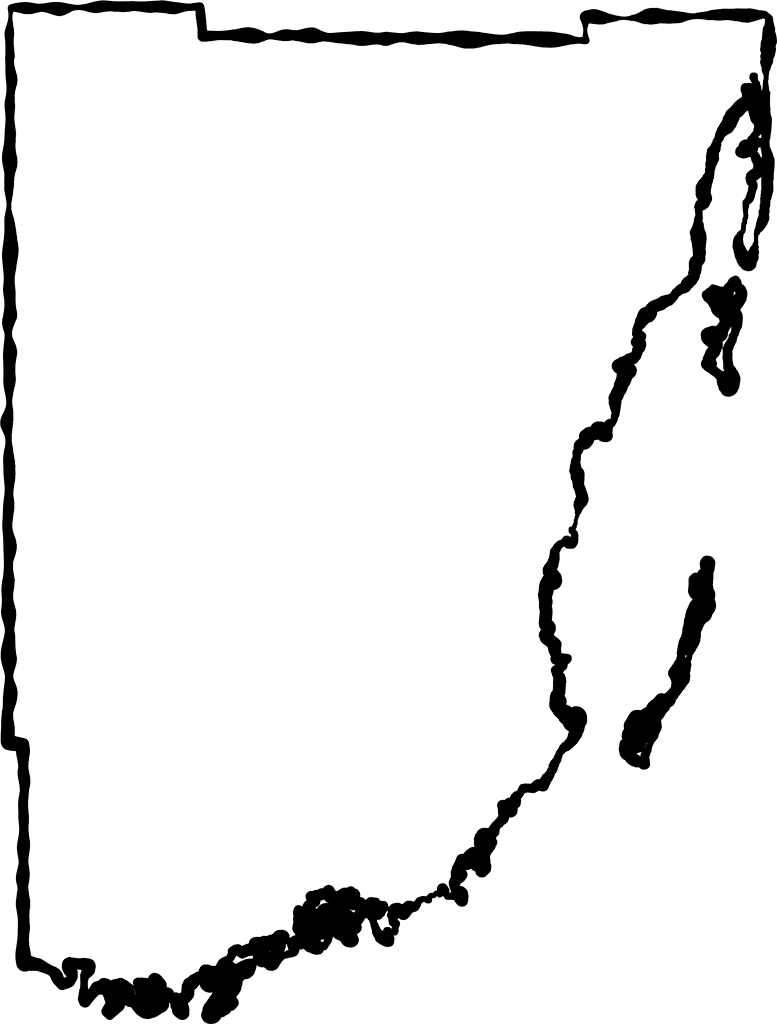Fancy Squiggle - Outline Of Miami Florida Clipart (583x768), Png Download
