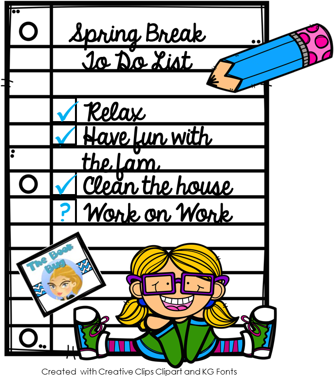 We've Been On Spring Break This Past Week And I've - Book Clipart (755x829), Png Download