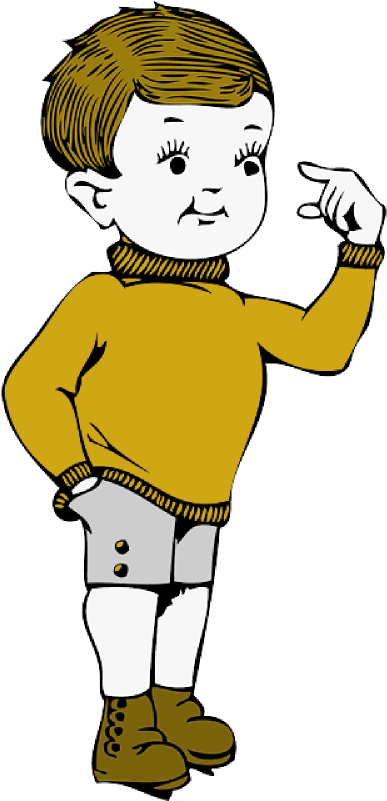 Pin People Outline Clip Art - Flash Card Of Boy - Png Download (400x800), Png Download