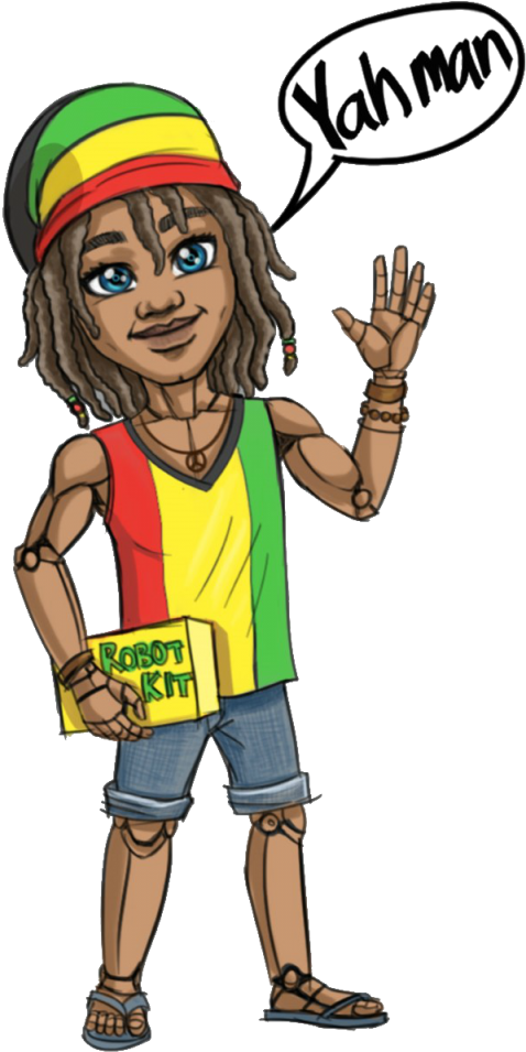 Presenting Rasta Robot- The Ever Lively, Cross Cultural, - Robot Clipart (614x1024), Png Download