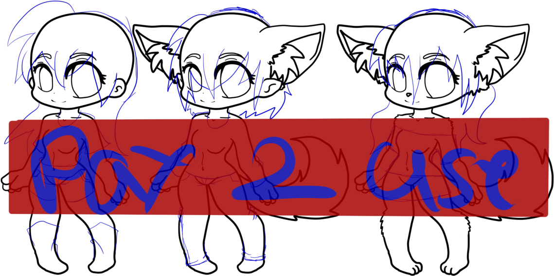 P U Female Chibi - Drawing Clipart (1251x638), Png Download