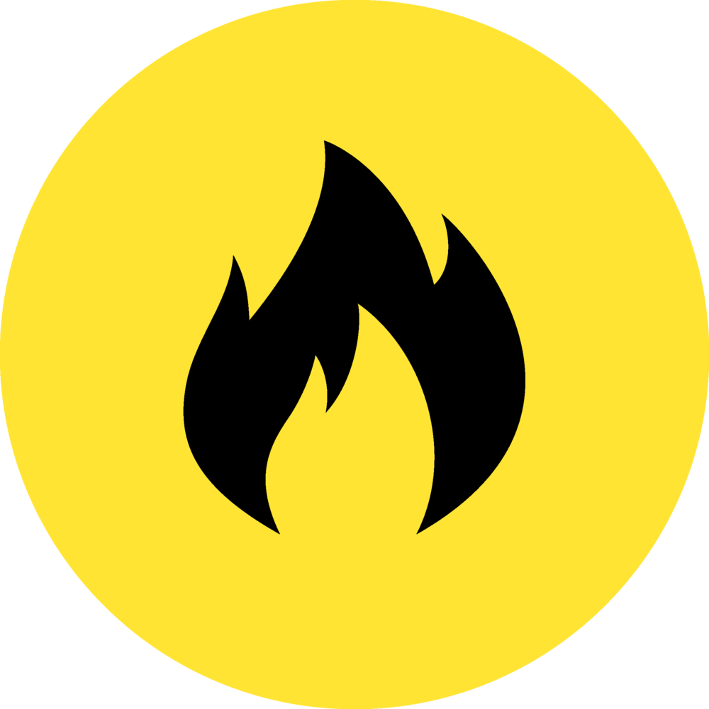 Shoes And Handbags - Fire Emoji Black And White Clipart (1000x1000), Png Download