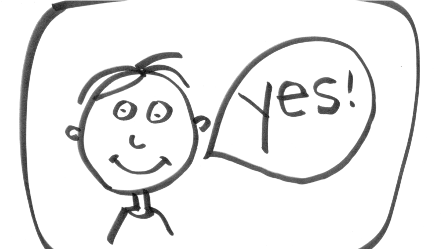 Saying Yes Can Change Your Life - Cartoon Clipart (900x500), Png Download
