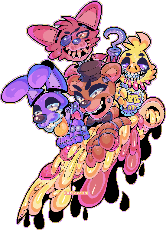 "omfg Thank You So Much For The Feature You Guys Love - Animated Fnaf Clipart (575x775), Png Download