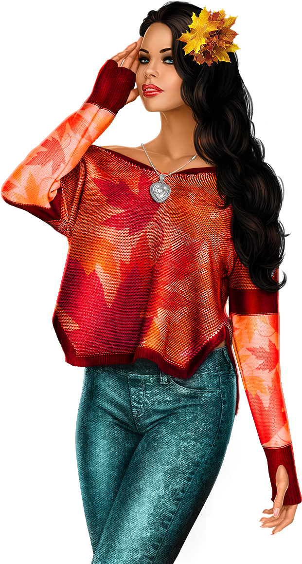 3d Girl, Tube, Clip Art, Women, Illustrations - Clip Art - Png Download (860x1200), Png Download