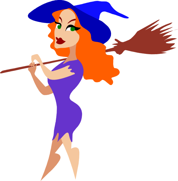 Witch Cartoon Clipart (588x598), Png Download