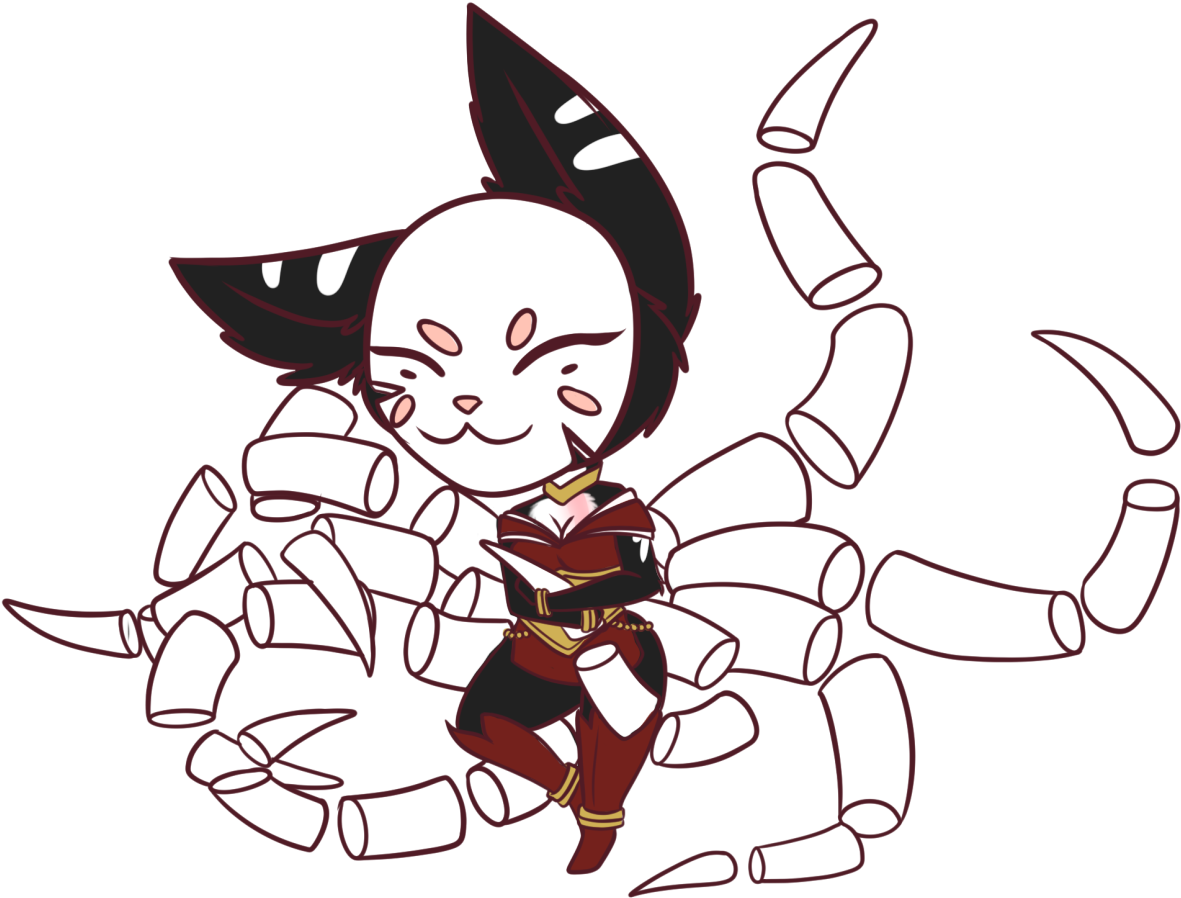 [c] Kitsune Of Underworld - Cartoon Clipart (1280x962), Png Download