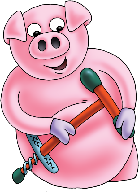 Ollie Oink - Music Clipart (700x719), Png Download