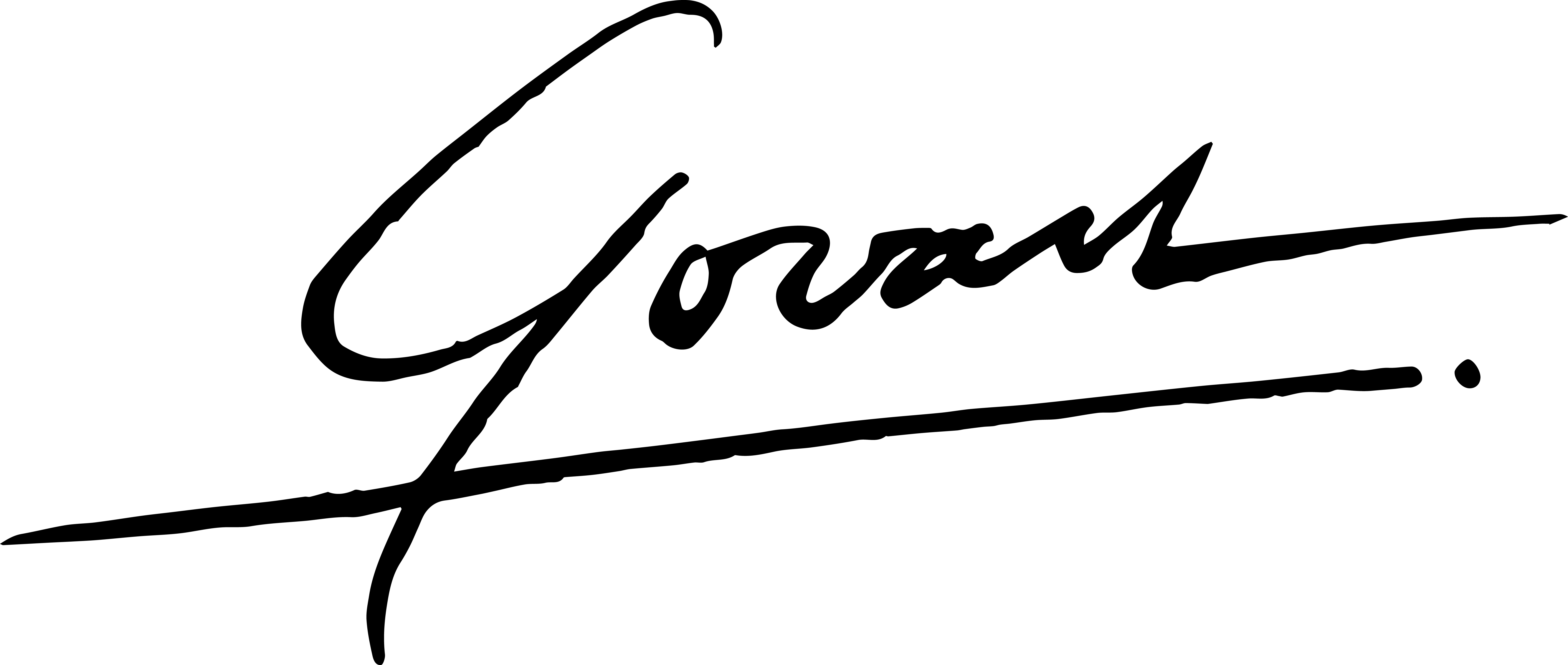 Govert Van Der Heijden - Calligraphy Clipart (7221x3062), Png Download