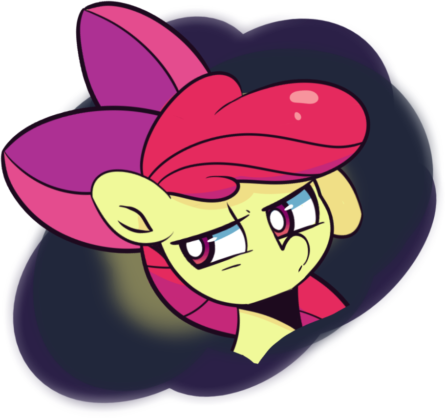 Apple Bloom, Artist - Hair Bow- Pony Clipart (1000x1000), Png Download