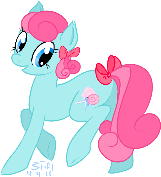 Forrestfyer, Bow, Candy, Cotton Candy, Earth Pony, - Cartoon Clipart (560x620), Png Download
