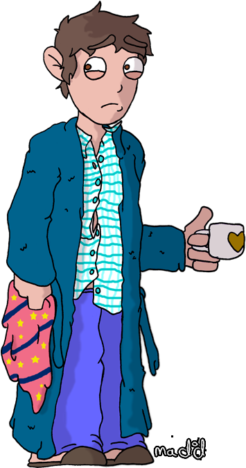 Thhgttg Arthur Dent By Cor The Author - Thumb Clipart (436x728), Png Download