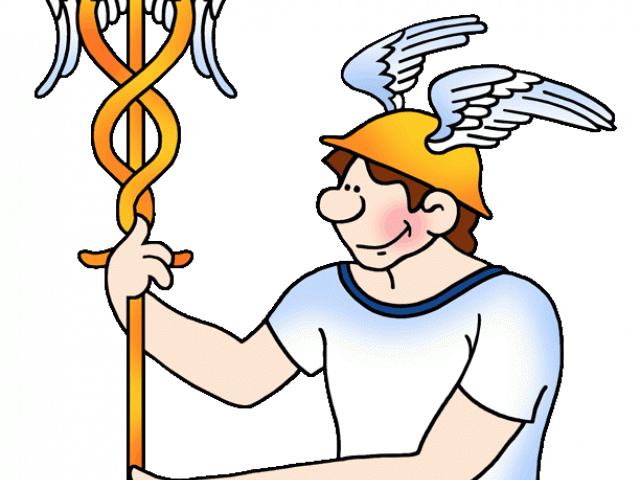 Goddess Clipart Greek Myth - Mercury Roman God Cartoon - Png Download (640x480), Png Download