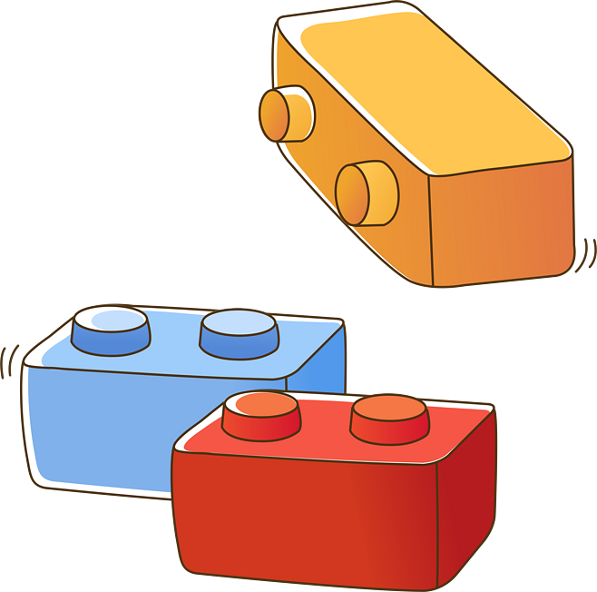 儿童插画png素材儿童节元素卡 - - Bloques De Juguete Dibujo Clipart (658x652), Png Download