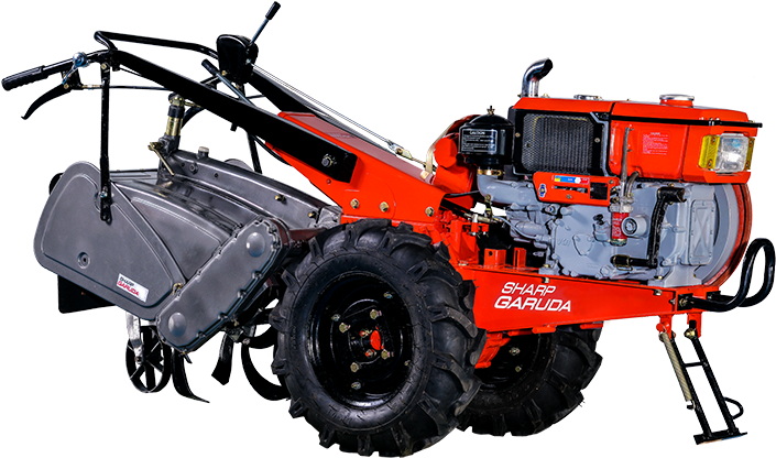 Tractor Clipart Power Tiller - Power Tiller - Png Download (738x500), Png Download