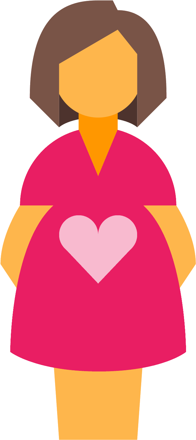 The Icon "pregnant" Is A Stick Figure Of A Female With - Standing Woman Icon Clipart (1600x1600), Png Download