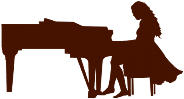 Piano Clipart Svg - Silhouette Of A Piano - Png Download (640x480), Png Download