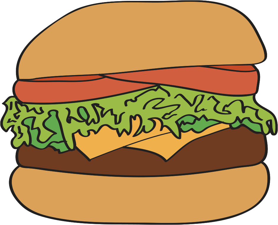 This Is A Buncee Sticker - Cheeseburger Clipart (941x761), Png Download