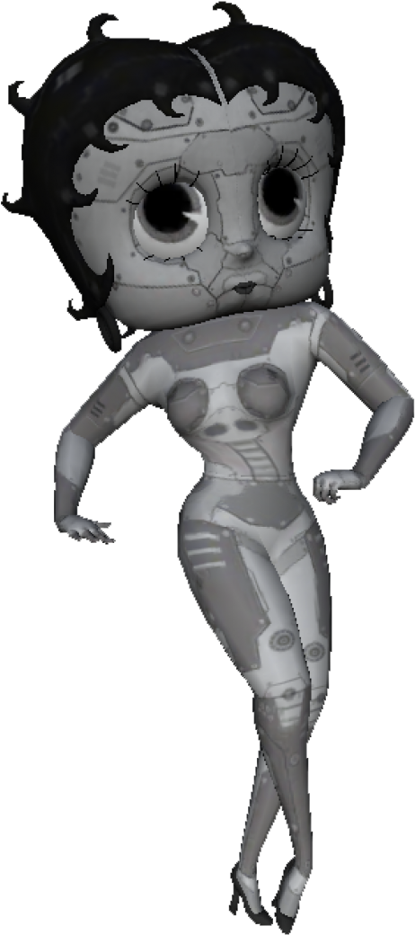 It Didn't Matter How Much I Threw Against The Wall, - Betty Boop Robot Clipart (596x1200), Png Download