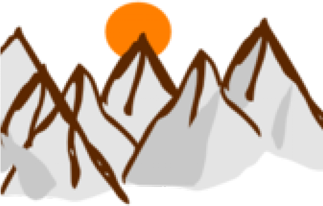 Range Clipart Mountain Sunset - Mountain Range Cartoon - Png Download (640x480), Png Download