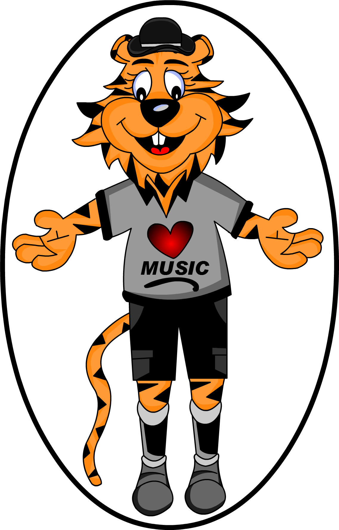 Tiger Mascot - Clemson Tigers Clipart (1137x1775), Png Download