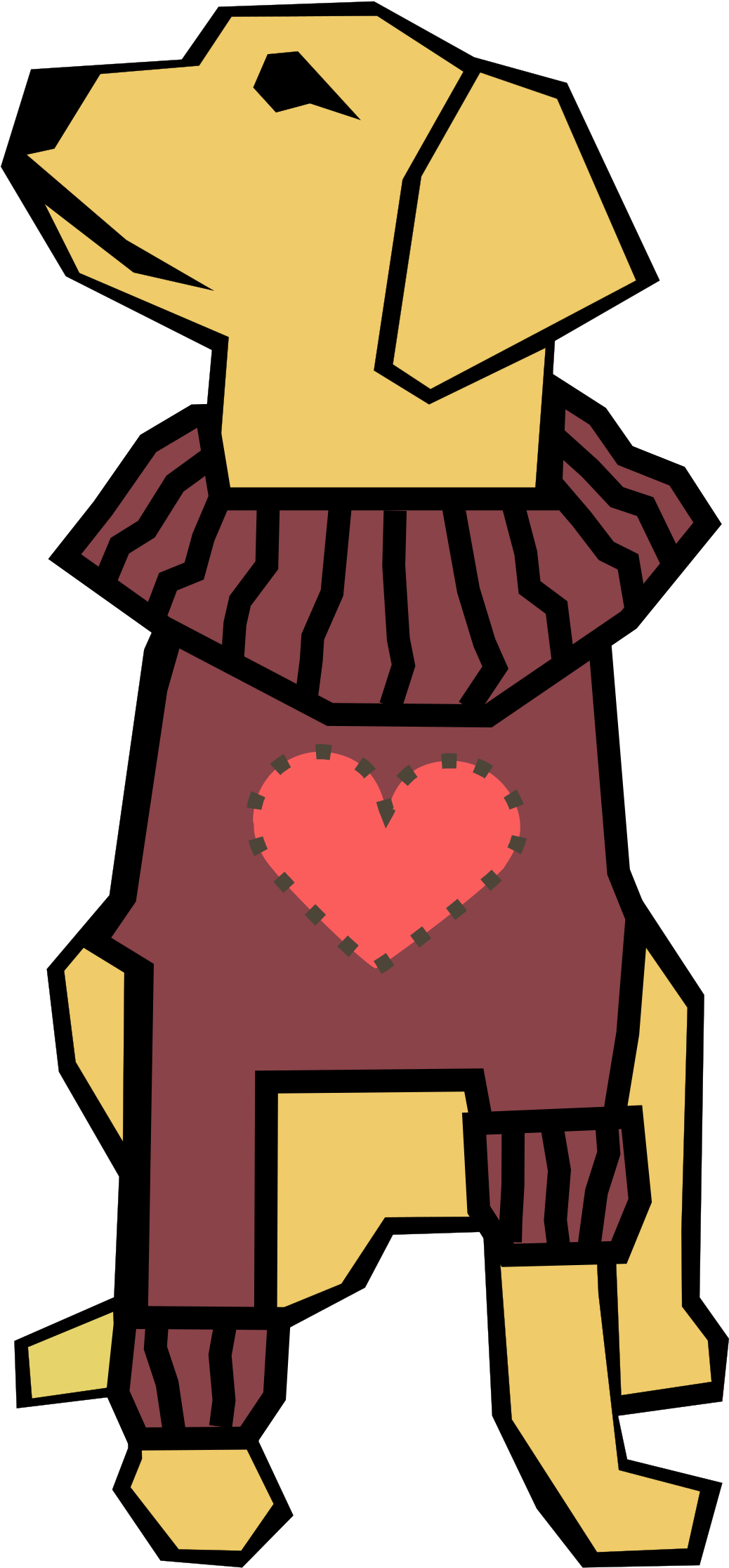 Dog Valentines Day Clipart - Dog In Shirt Clipart - Png Download (2317x2400), Png Download