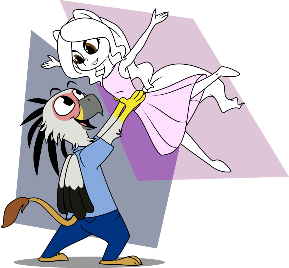 Up1ter, Dancing, Griffon, Oc, Oc - Cartoon Clipart (1102x1024), Png Download