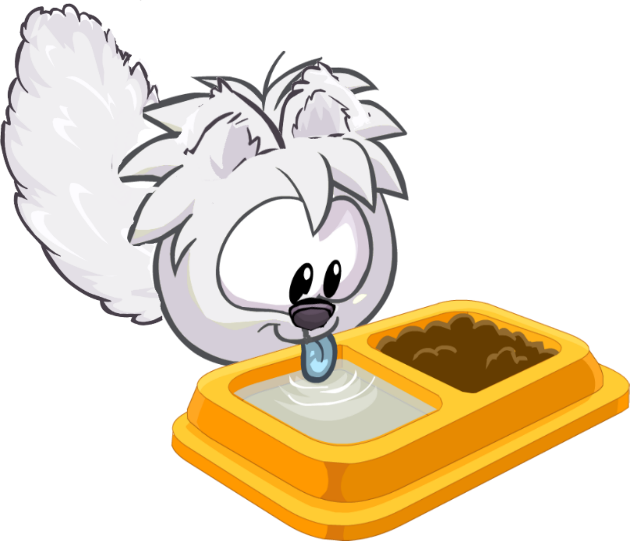 Arctic Fox Puffle Drink - Arctic Fox Clipart (1252x1074), Png Download