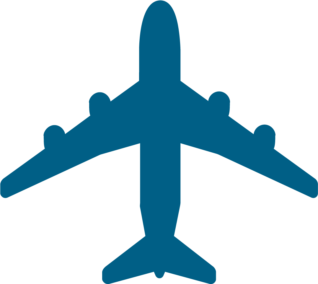 Taking The World By The Horns - Transparent Airplane Silhouette Clipart (1667x1251), Png Download