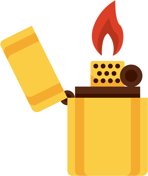 卡通打火机 - Encendedor Dibujo Png Clipart (712x800), Png Download