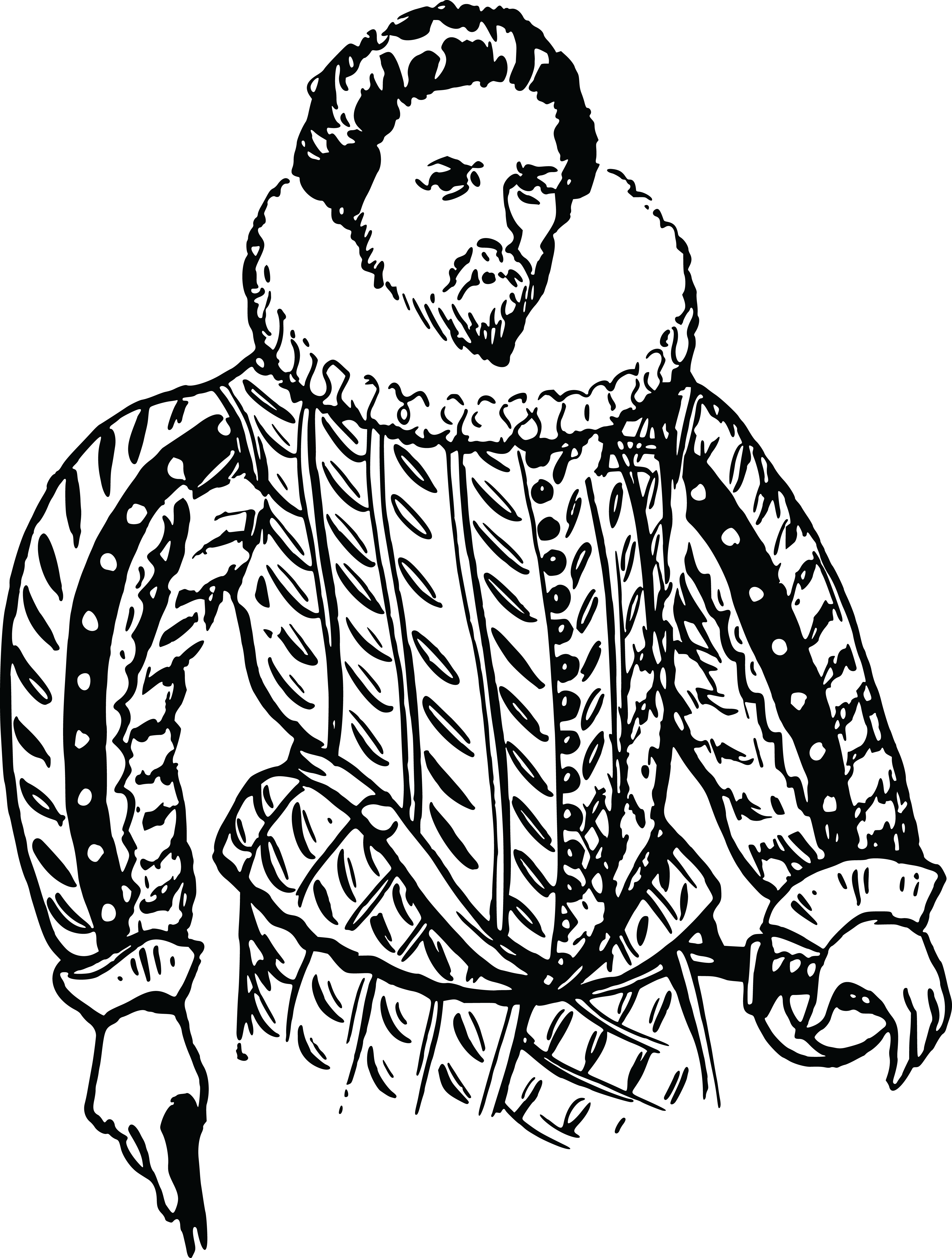 Free Clipart Of A Man Wearing A Doublet - Clip Art - Png Download (4000x5285), Png Download
